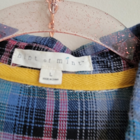 Hint of Mint plaid/ detail back size L - Picture 4 of 7